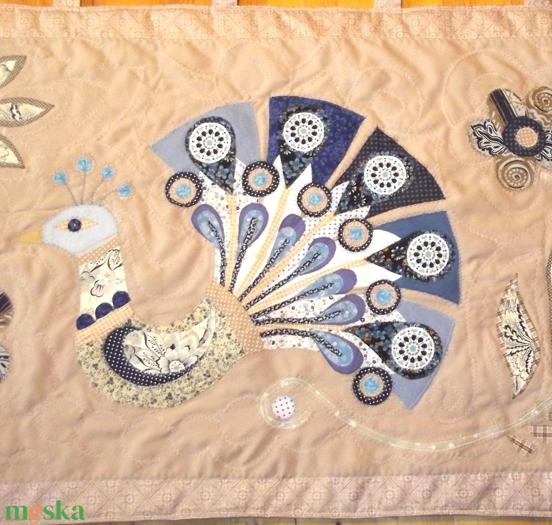 Pávás falvédő 200 x 70 cm - otthon & életmód - lakástextil - falvédő - Meska.hu Pávás falvédő 200 x 70 cm - otthon & életmód - lakástextil - falvédő - Meska.hu