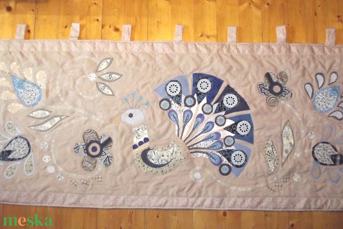 Pávás falvédő 200 x 70 cm - otthon & életmód - lakástextil - falvédő - Meska.hu Pávás falvédő 200 x 70 cm - otthon & életmód - lakástextil - falvédő - Meska.hu