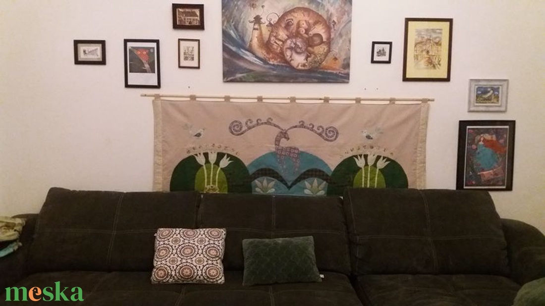 Falikép  szarvassal 200 x 70 cm - otthon & életmód - lakástextil - falvédő - Meska.hu