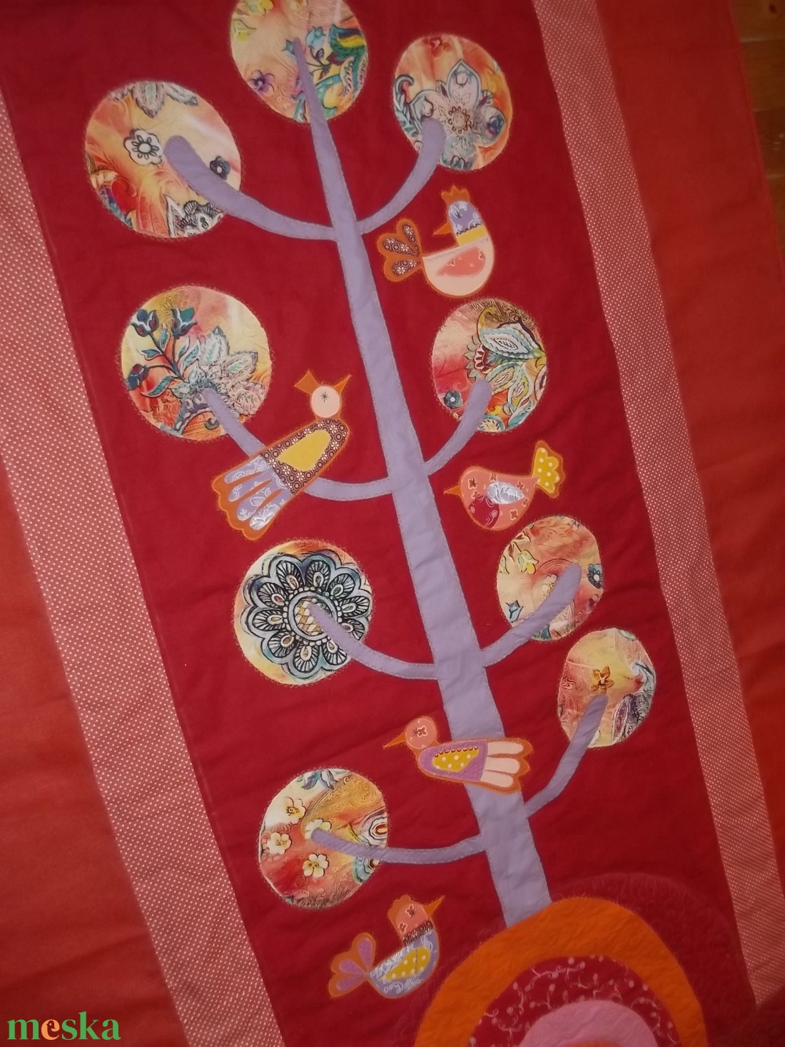 Életfás ágytakaró egyszemélyes ágyra, 120 x 200 cm - otthon & életmód - lakástextil - ágytakaró - Meska.hu
