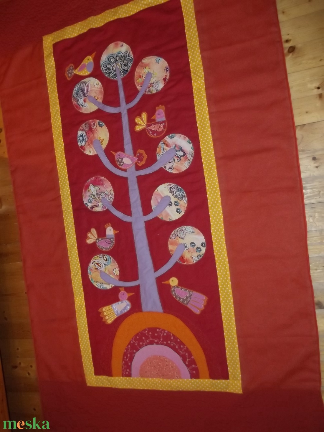 Életfás ágytakaró egyszemélyes ágyra, 120 x 200 cm - otthon & életmód - lakástextil - ágytakaró - Meska.hu