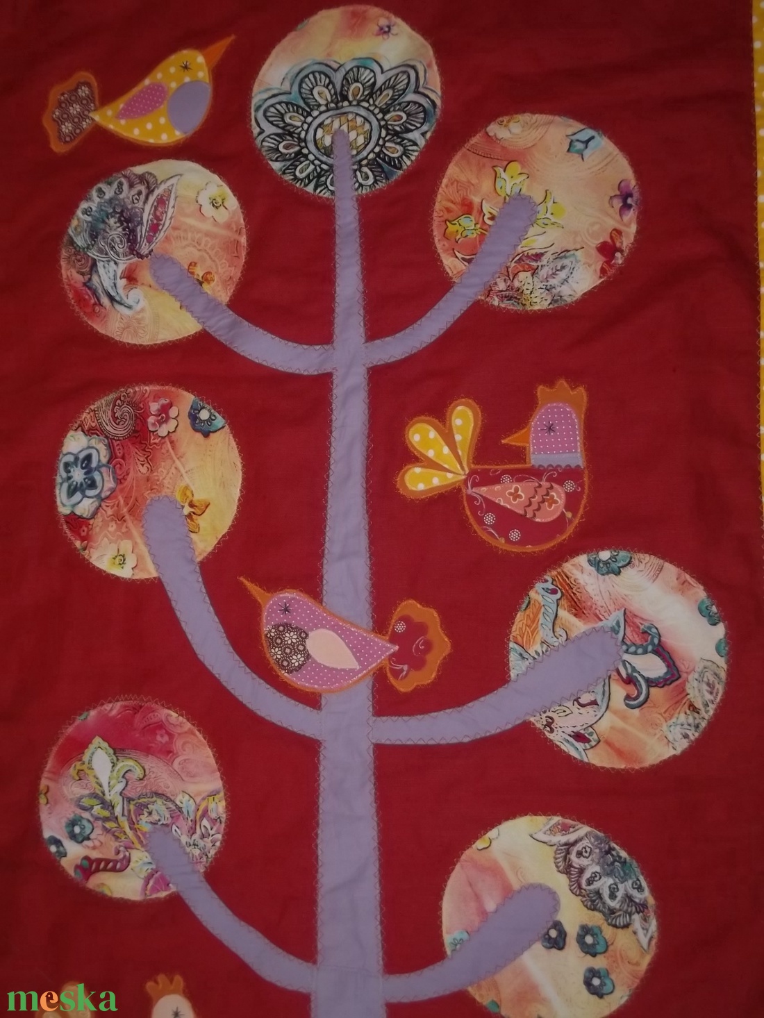 Életfás ágytakaró egyszemélyes ágyra, 120 x 200 cm - otthon & életmód - lakástextil - ágytakaró - Meska.hu