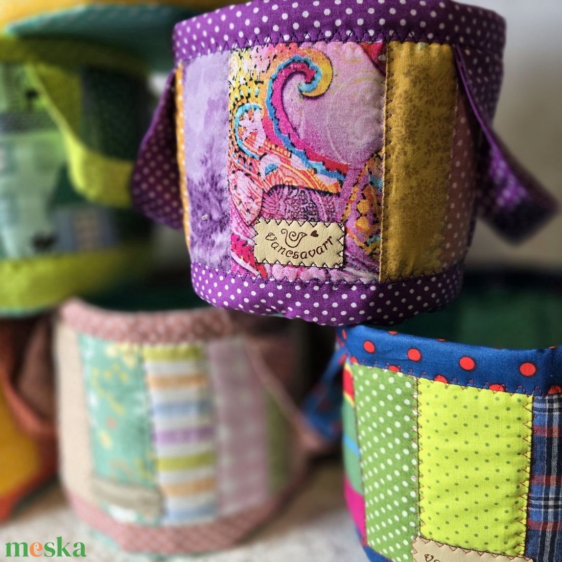 Henger alakú textil tároló fülekkel - táska & tok - bevásárlás & shopper táska - shopper, textiltáska, szatyor - Meska.hu Henger alakú textil tároló fülekkel - táska & tok - bevásárlás & shopper táska - shopper, textiltáska, szatyor - Meska.hu