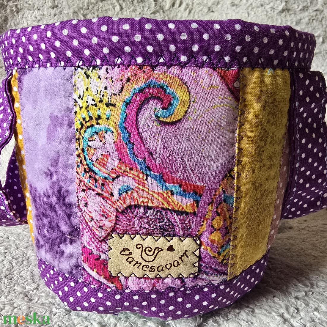 Henger alakú textil tároló fülekkel - táska & tok - bevásárlás & shopper táska - shopper, textiltáska, szatyor - Meska.hu Henger alakú textil tároló fülekkel - táska & tok - bevásárlás & shopper táska - shopper, textiltáska, szatyor - Meska.hu