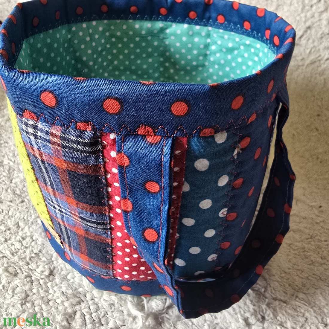 Henger alakú textil tároló fülekkel - táska & tok - bevásárlás & shopper táska - shopper, textiltáska, szatyor - Meska.hu Henger alakú textil tároló fülekkel - táska & tok - bevásárlás & shopper táska - shopper, textiltáska, szatyor - Meska.hu