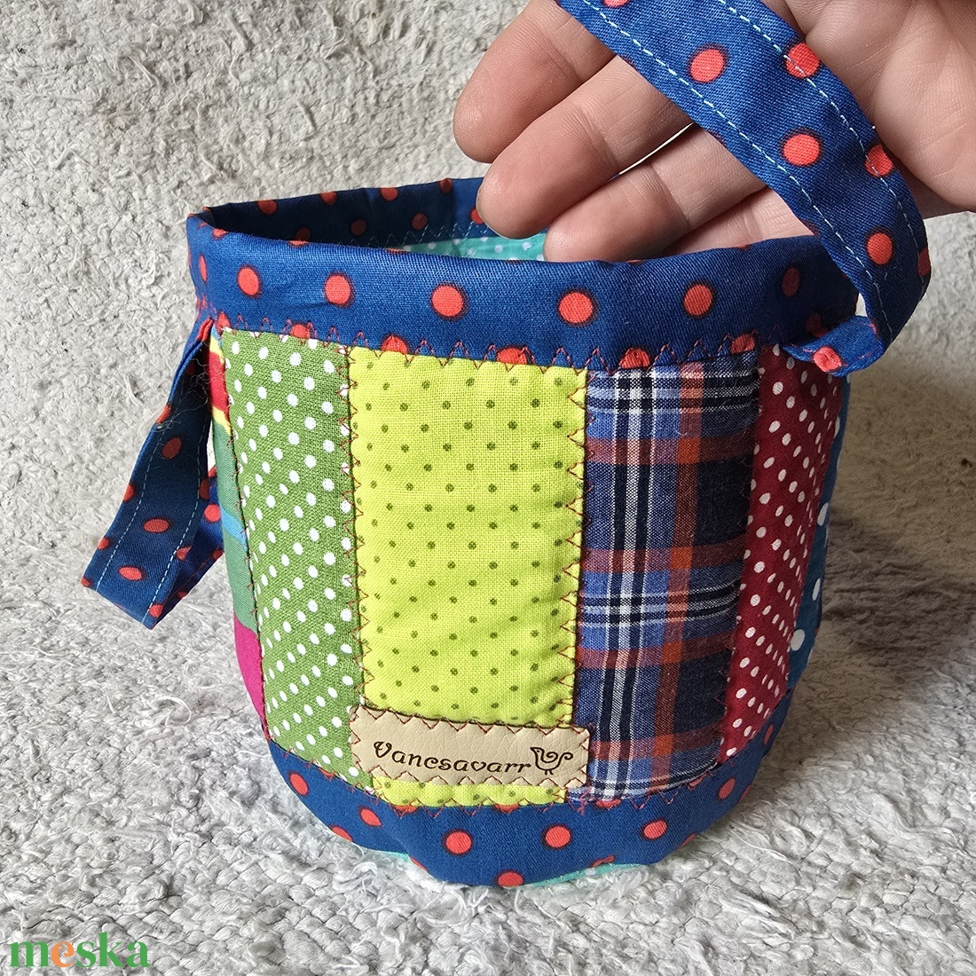 Henger alakú textil tároló fülekkel - táska & tok - bevásárlás & shopper táska - shopper, textiltáska, szatyor - Meska.hu Henger alakú textil tároló fülekkel - táska & tok - bevásárlás & shopper táska - shopper, textiltáska, szatyor - Meska.hu