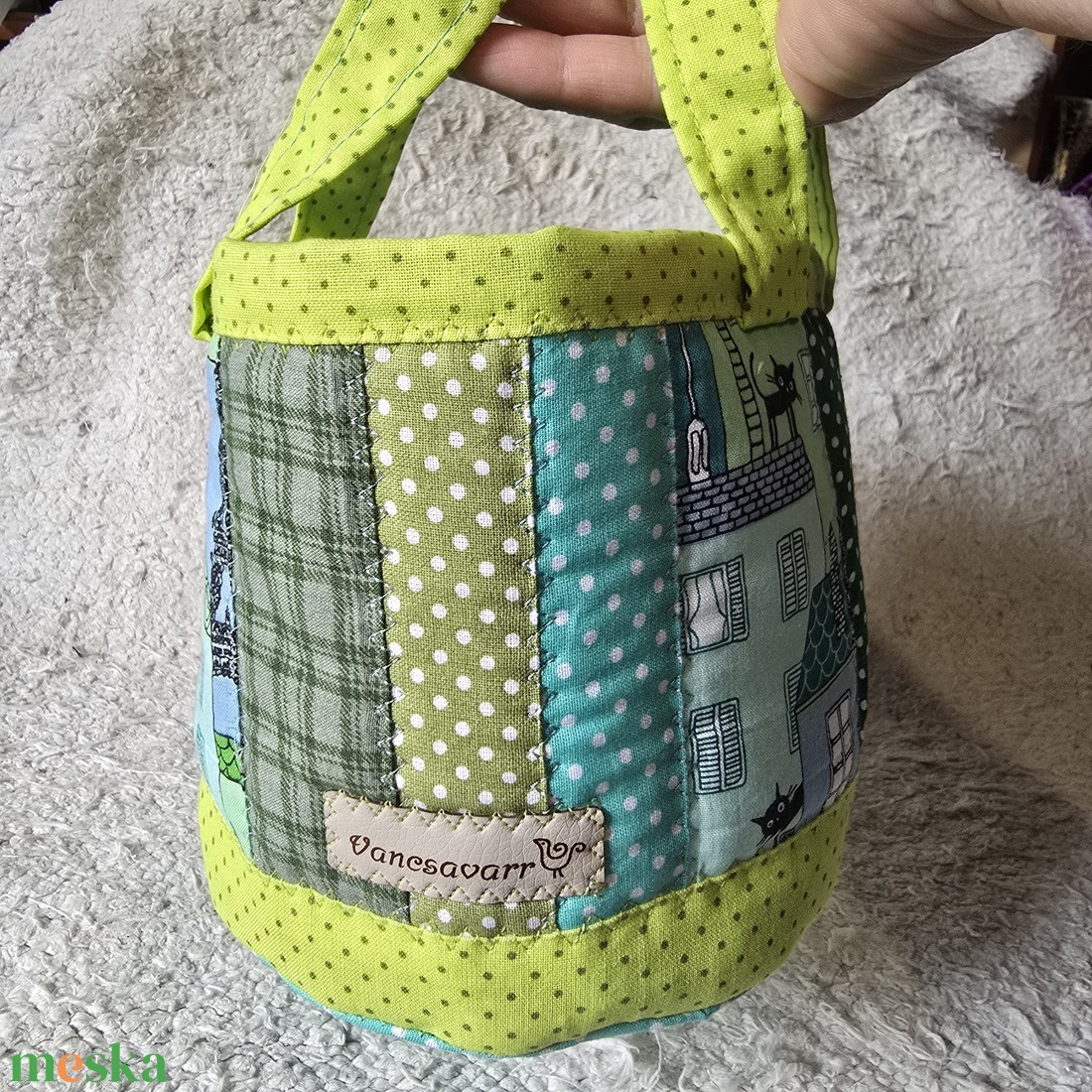 Henger alakú textil tároló fülekkel - táska & tok - bevásárlás & shopper táska - shopper, textiltáska, szatyor - Meska.hu Henger alakú textil tároló fülekkel - táska & tok - bevásárlás & shopper táska - shopper, textiltáska, szatyor - Meska.hu