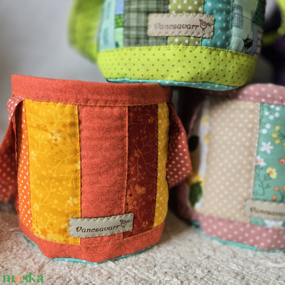 Henger alakú textil tároló fülekkel - táska & tok - bevásárlás & shopper táska - shopper, textiltáska, szatyor - Meska.hu Henger alakú textil tároló fülekkel - táska & tok - bevásárlás & shopper táska - shopper, textiltáska, szatyor - Meska.hu