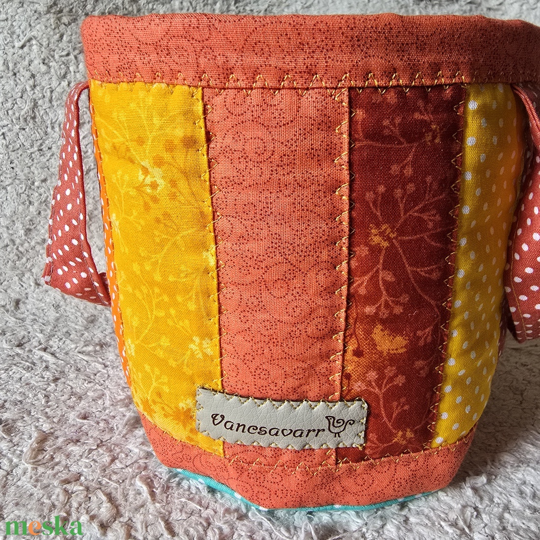 Henger alakú textil tároló fülekkel - táska & tok - bevásárlás & shopper táska - shopper, textiltáska, szatyor - Meska.hu Henger alakú textil tároló fülekkel - táska & tok - bevásárlás & shopper táska - shopper, textiltáska, szatyor - Meska.hu