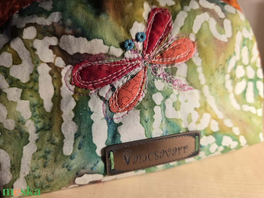 Szitakötős, batikolt mintás neszesszer - táska & tok - neszesszer - Meska.hu