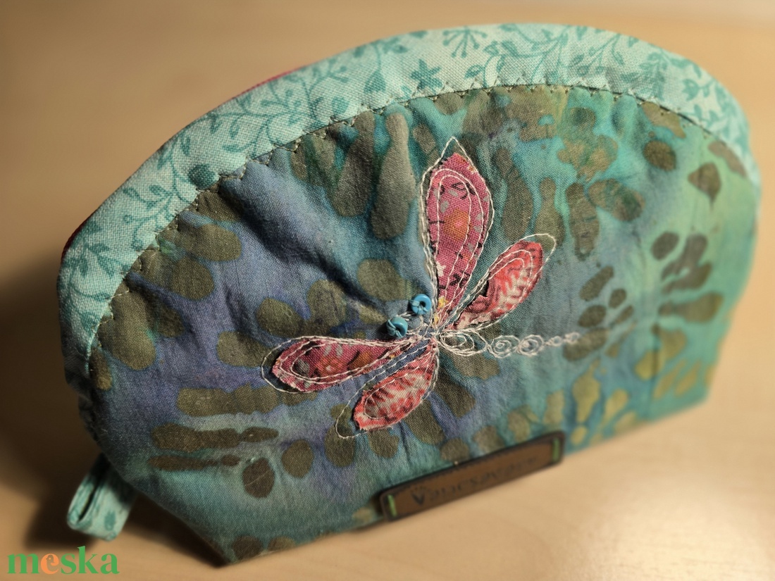 Szitakötős, batikolt mintás neszesszer - táska & tok - neszesszer - Meska.hu