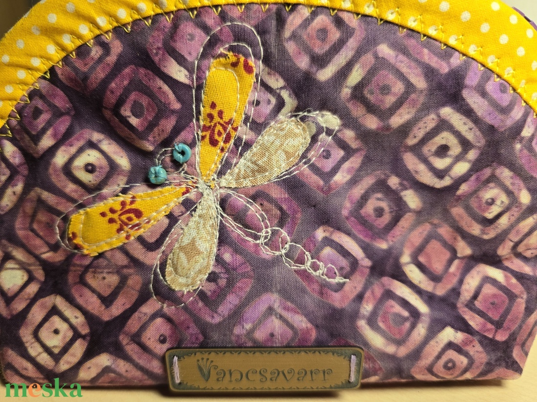 Szitakötős, batikolt mintás neszesszer - táska & tok - neszesszer - Meska.hu