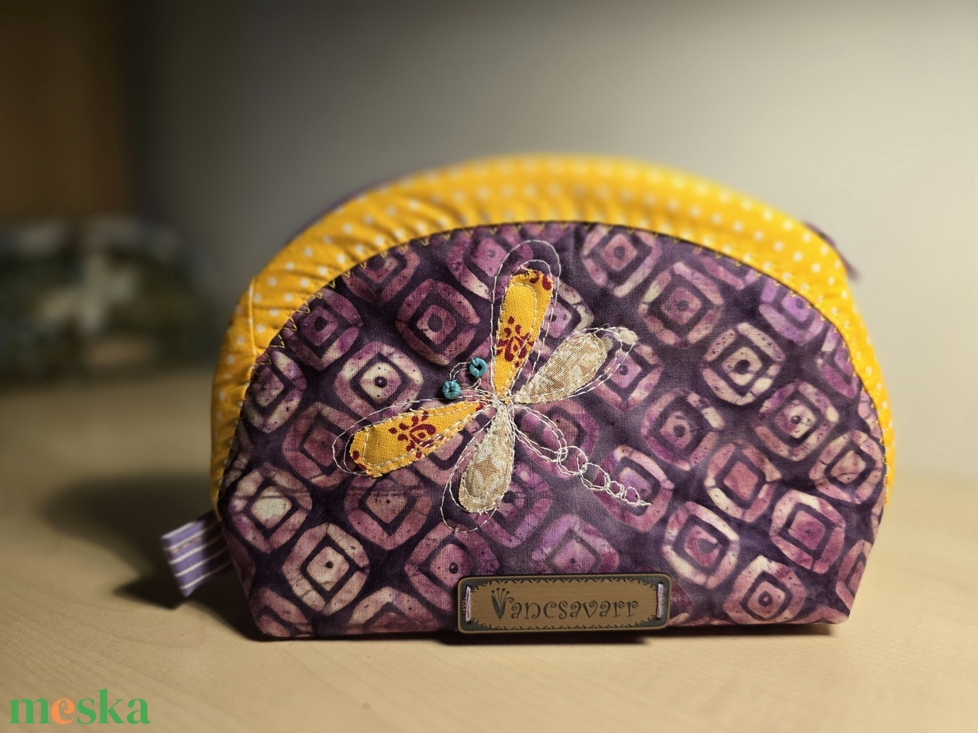 Szitakötős, batikolt mintás neszesszer - táska & tok - neszesszer - Meska.hu