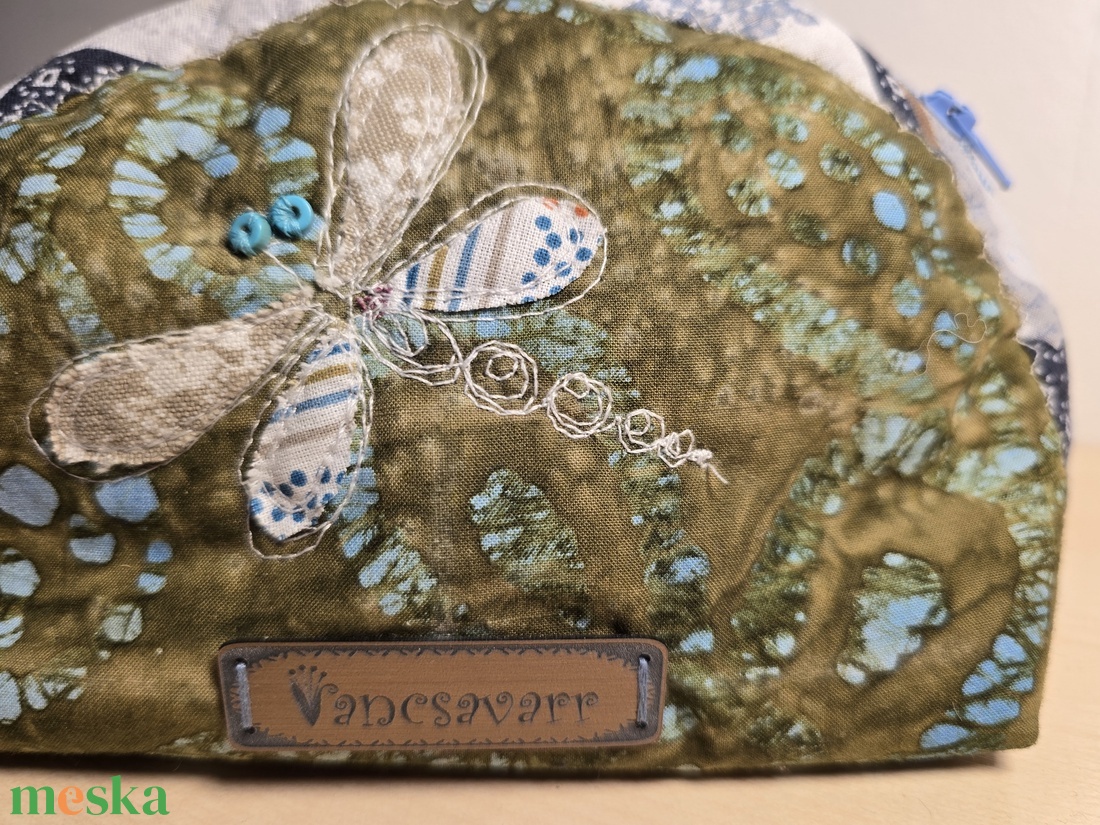 Szitakötős, batikolt mintás neszesszer - táska & tok - neszesszer - Meska.hu