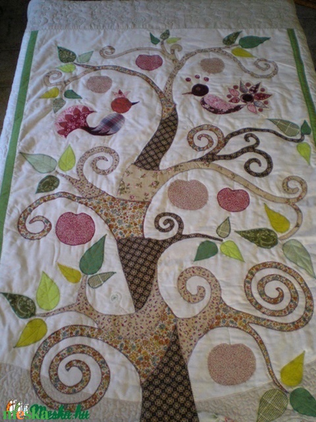 Életfás ágytakaró egyszemélyes ágyra -  - Meska.hu