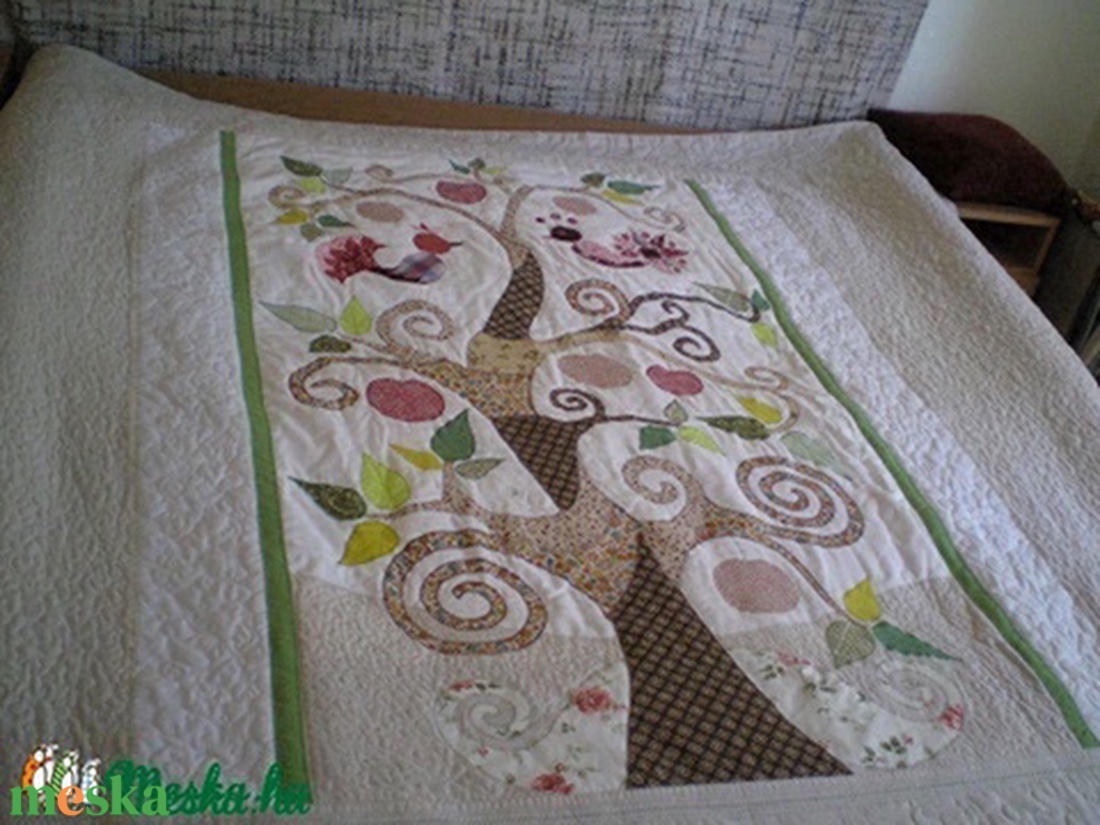 Életfás ágytakaró egyszemélyes ágyra -  - Meska.hu