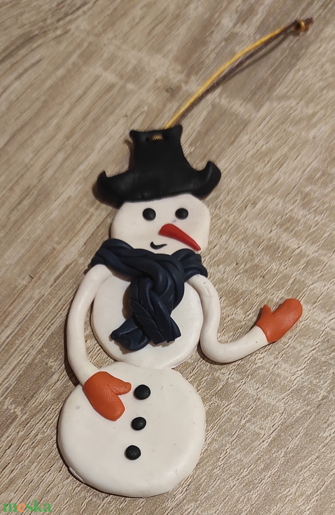 Hóember karácsonyfadísz - karácsony - karácsonyi lakásdekoráció - karácsonyfadíszek - Meska.hu