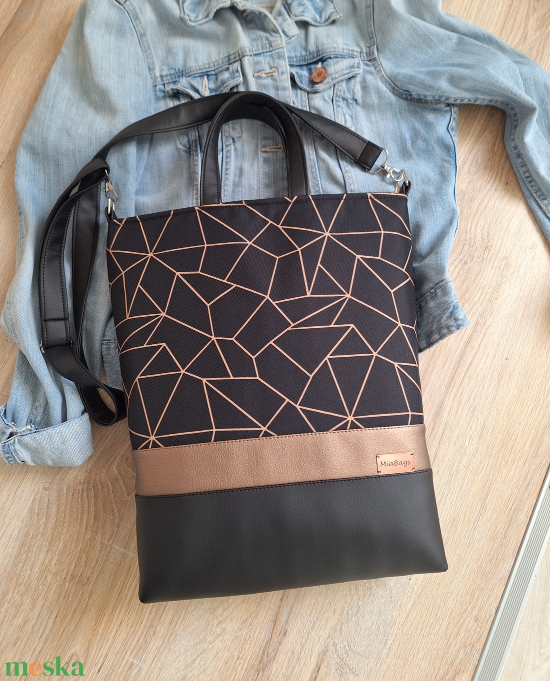 Fekete bronz shopper - táska & tok - kézitáska & válltáska - válltáska - Meska.hu Fekete bronz shopper - táska & tok - kézitáska & válltáska - válltáska - Meska.hu