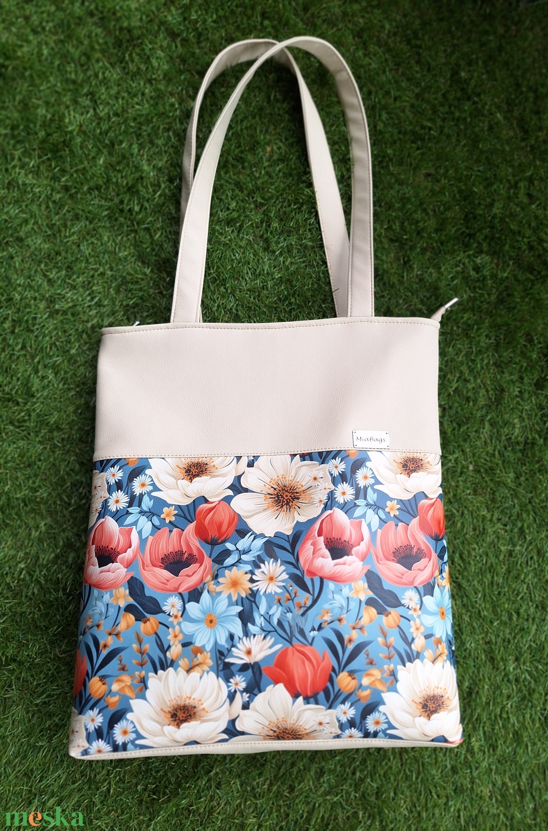 Virágos shopper - táska & tok - variálható táska - Meska.hu Virágos shopper - táska & tok - variálható táska - Meska.hu