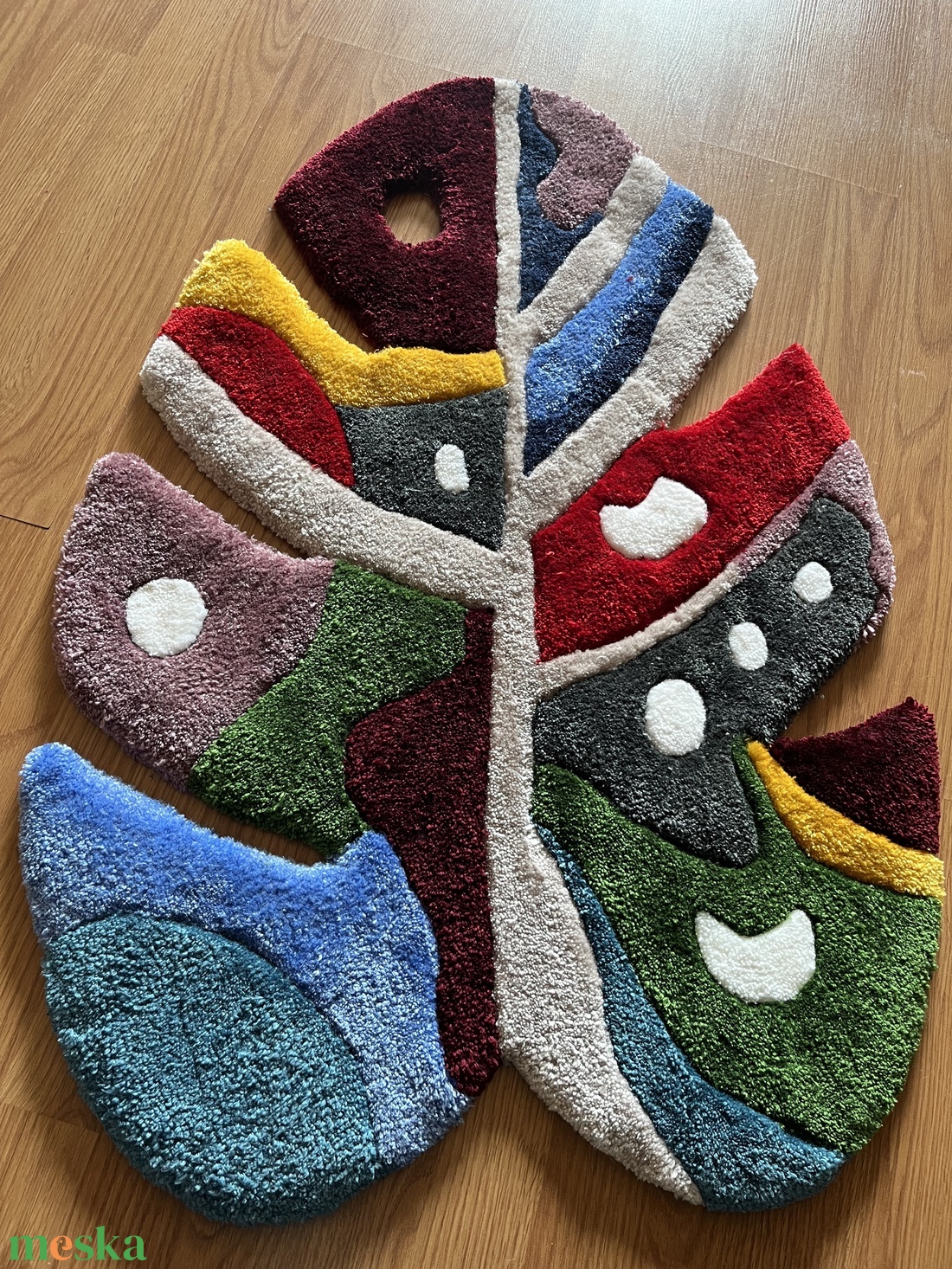 Egyedi kézzel tuftingolt szőnyeg - színes lakásdekor - otthon & életmód - lakástextil - szőnyeg - más típusú szőnyeg - Meska.hu