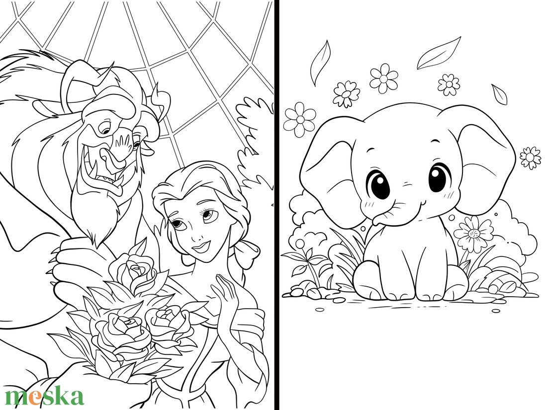 Nyomtatható színezők - Disney, Star wars, állatok és anyák napi témákban - 10 db/csomag - művészet - grafika & illusztráció - digitális - Meska.hu