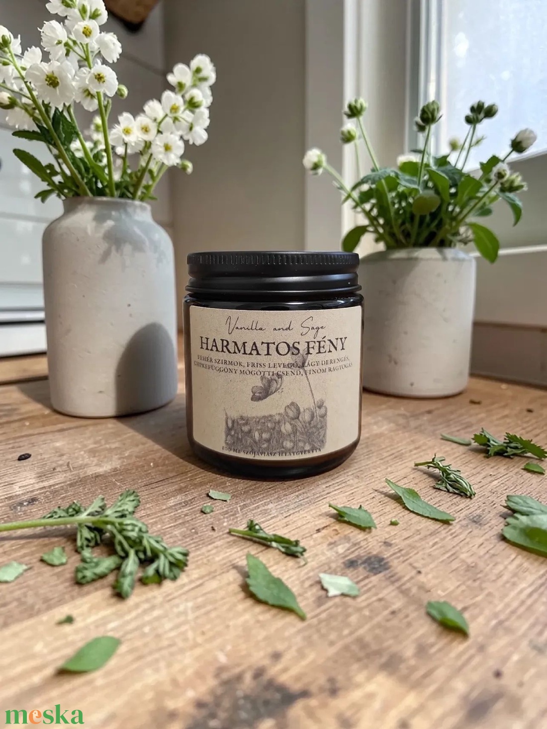 Harmatos fény illatgyertya  - otthon & életmód - gyertya, illat, aroma - gyertya - Meska.hu