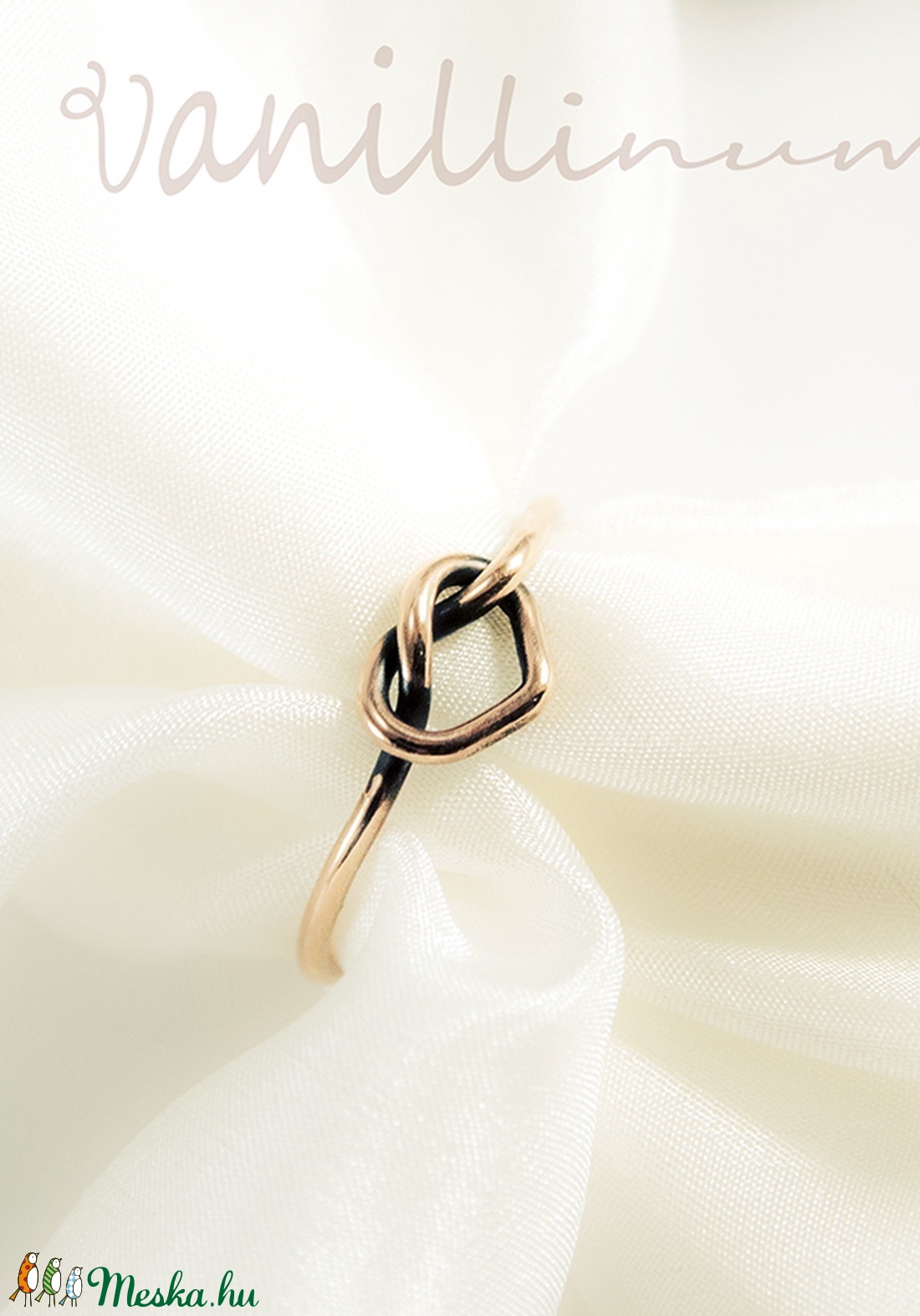 love knot - vörösréz gyűrű -  - Meska.hu