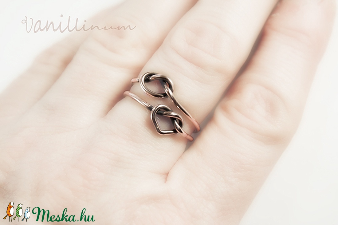 love knot - vörösréz gyűrű -  - Meska.hu