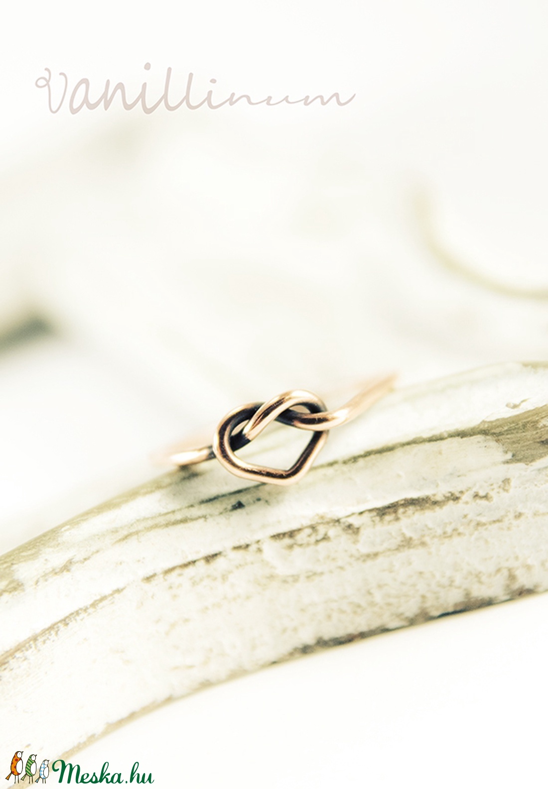love knot - vörösréz gyűrű -  - Meska.hu