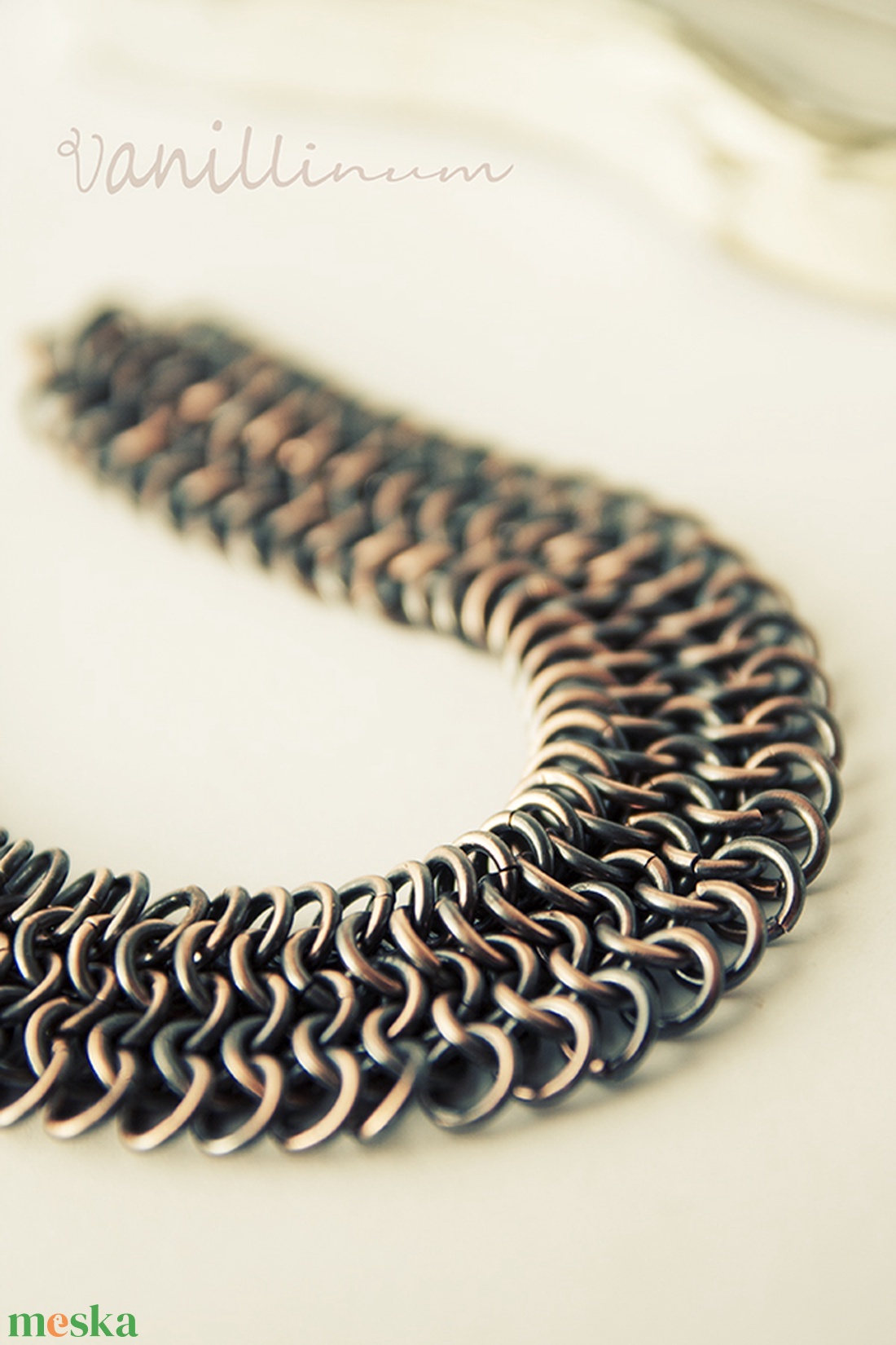 Sir Lancelot - chainmaille férfi -unisex vörösréz karkötő - ékszer - karkötő - lánc karkötő - Meska.hu