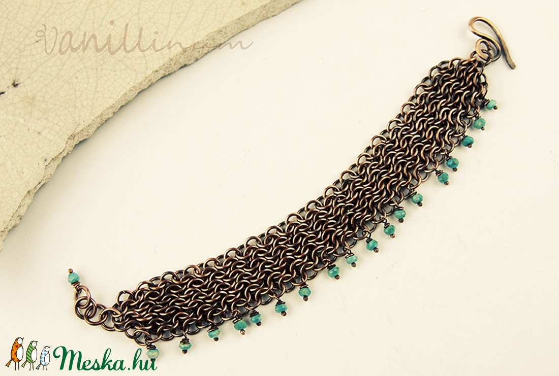 Jeanne d' Arc - chainmaille vörösréz karkötő - - Meska.hu Jeanne d' Arc - chainmaille vörösréz karkötő - - Meska.hu