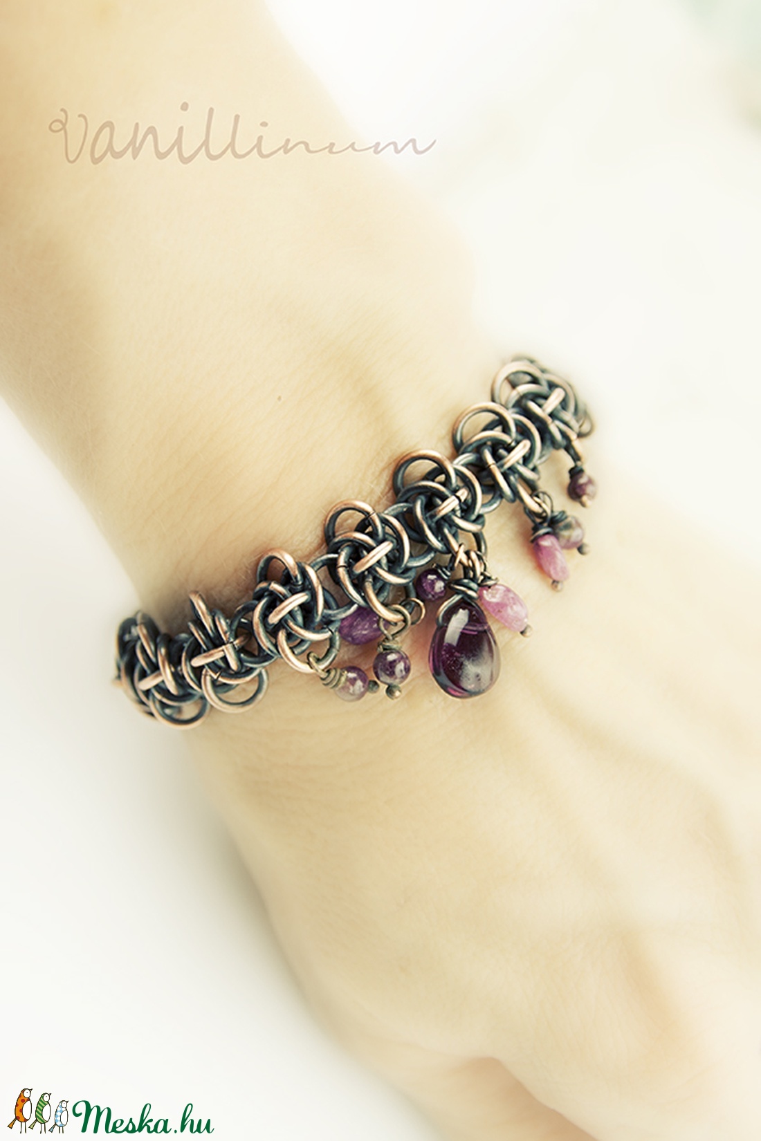 Persephone - chainmaille vörösréz karkötő - ékszer - karkötő - charm karkötő - Meska.hu Persephone - chainmaille vörösréz karkötő - ékszer - karkötő - charm karkötő - Meska.hu