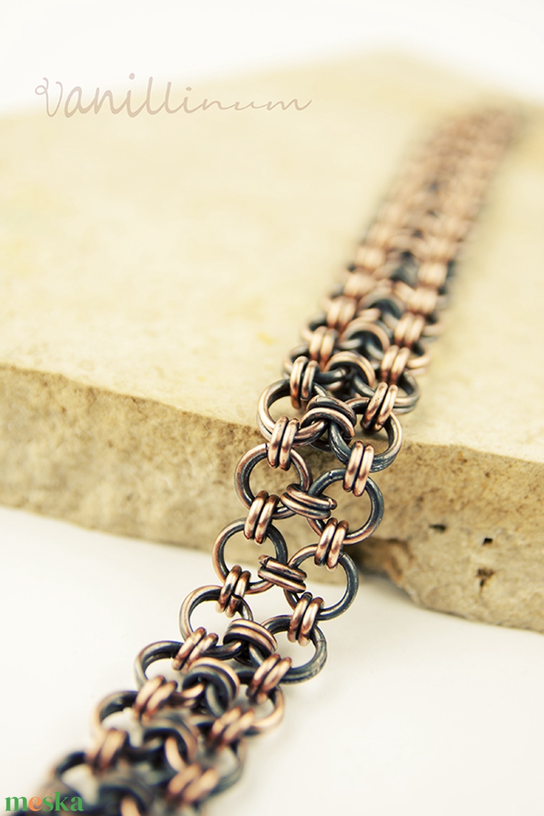 Galahad - chainmaille férfi -unisex vörösréz karkötő - ékszer - karkötő - lánc karkötő - Meska.hu Galahad - chainmaille férfi -unisex vörösréz karkötő - ékszer - karkötő - lánc karkötő - Meska.hu