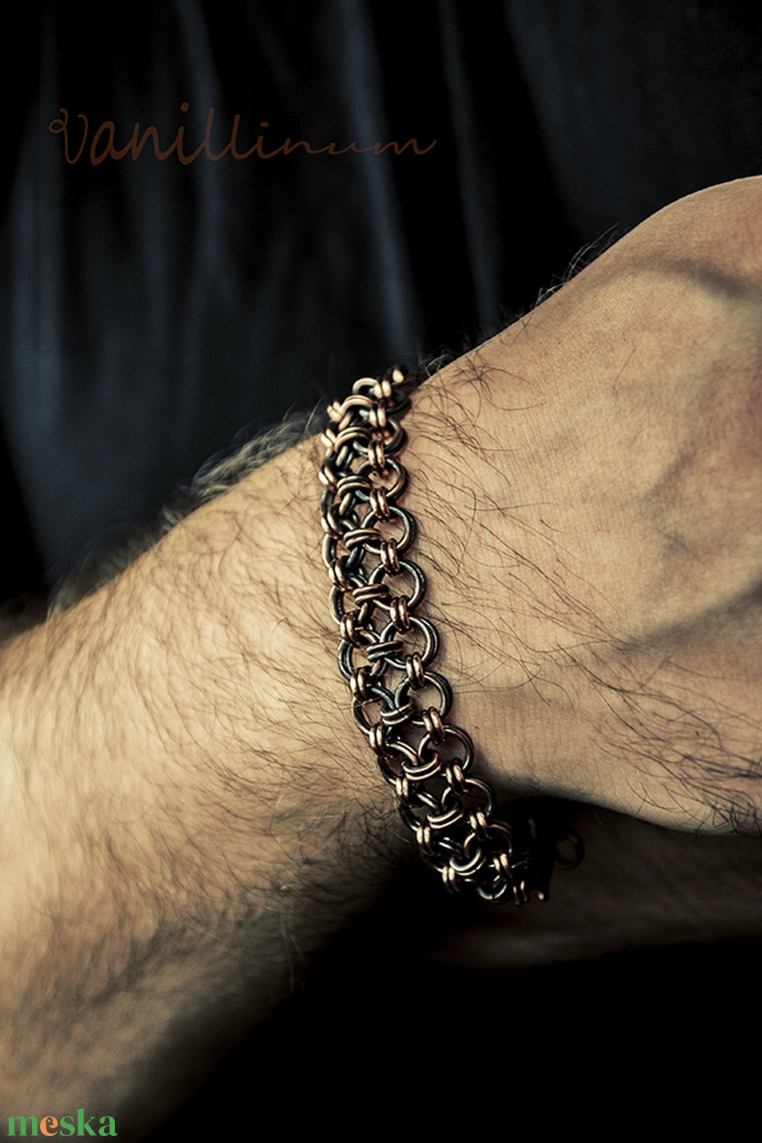 Galahad - chainmaille férfi -unisex vörösréz karkötő - ékszer - karkötő - lánc karkötő - Meska.hu Galahad - chainmaille férfi -unisex vörösréz karkötő - ékszer - karkötő - lánc karkötő - Meska.hu