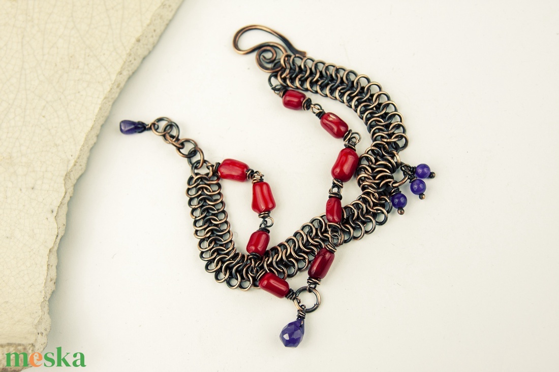 Guinevere - chainmaille vörösréz karkötő - ékszer - karkötő - lánc karkötő - Meska.hu Guinevere - chainmaille vörösréz karkötő - ékszer - karkötő - lánc karkötő - Meska.hu