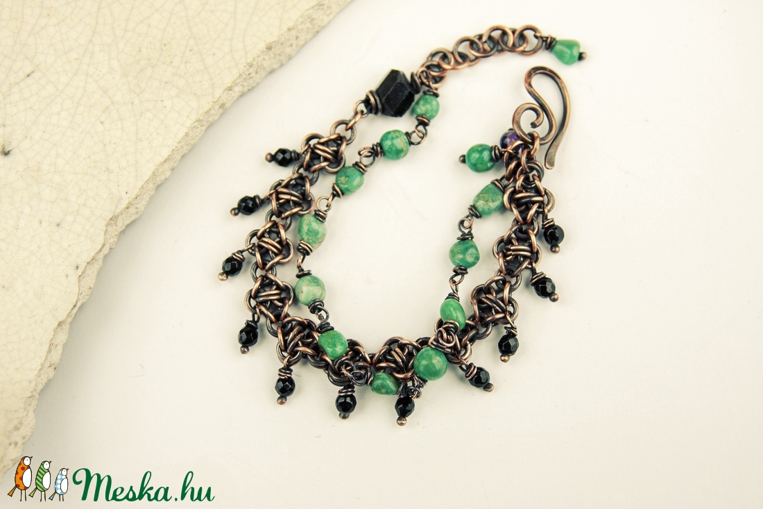 Amazónia - vörösréz chainmaille karkötő - ékszer - nyaklánc - párhuzamos nyaklánc - Meska.hu Amazónia - vörösréz chainmaille karkötő - ékszer - nyaklánc - párhuzamos nyaklánc - Meska.hu