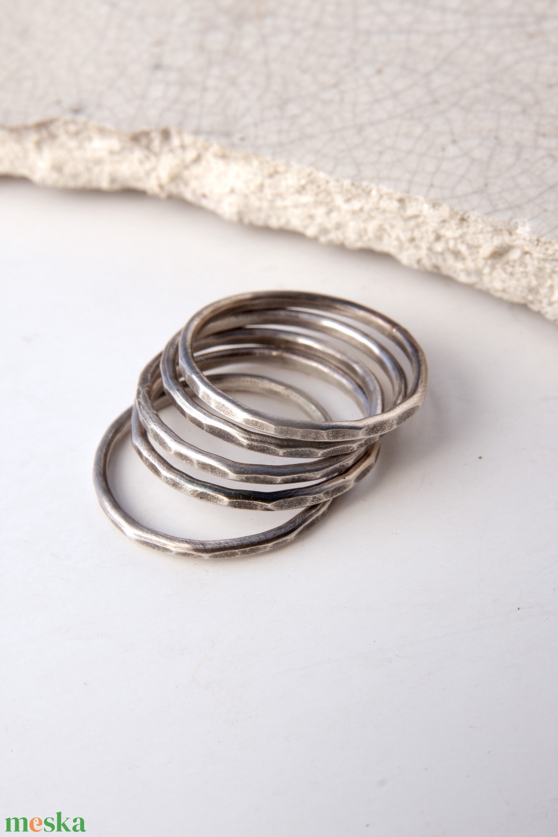 Kaméleon -rakásolható ezüst gyűrű - ékszer - gyűrű - vékony gyűrű - Meska.hu