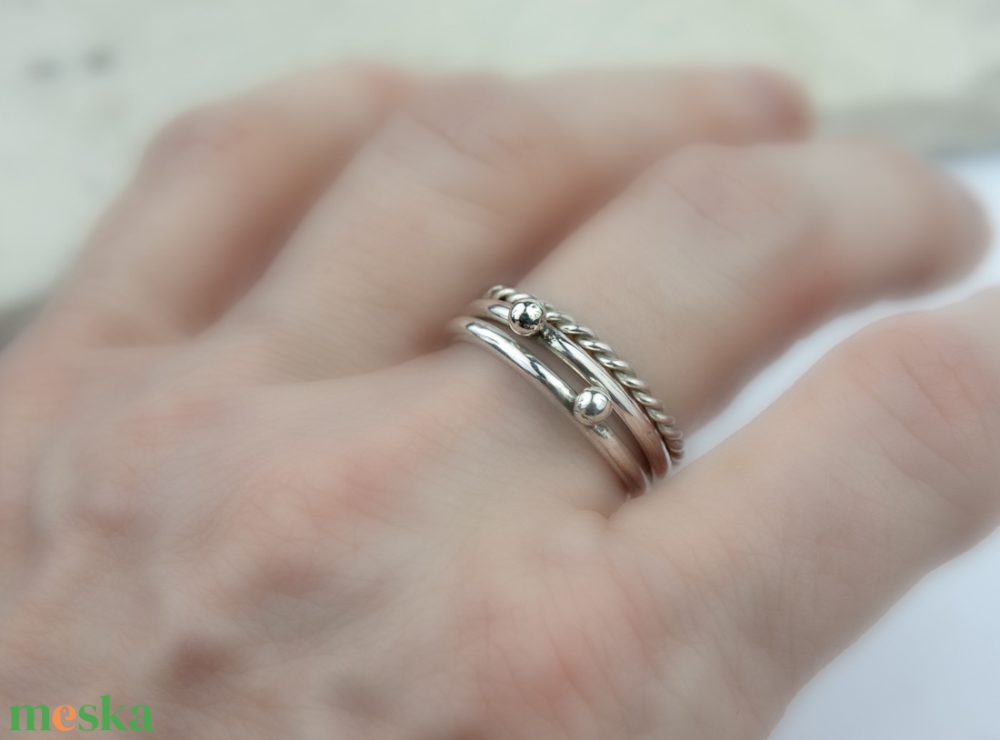 Konstelláció - ezüst gyűrű - ékszer - gyűrű - vékony gyűrű - Meska.hu
