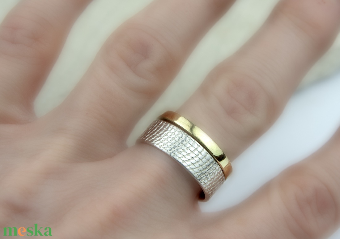 Szintézis - ezüst gyűrű - ékszer - gyűrű - kerek gyűrű - Meska.hu