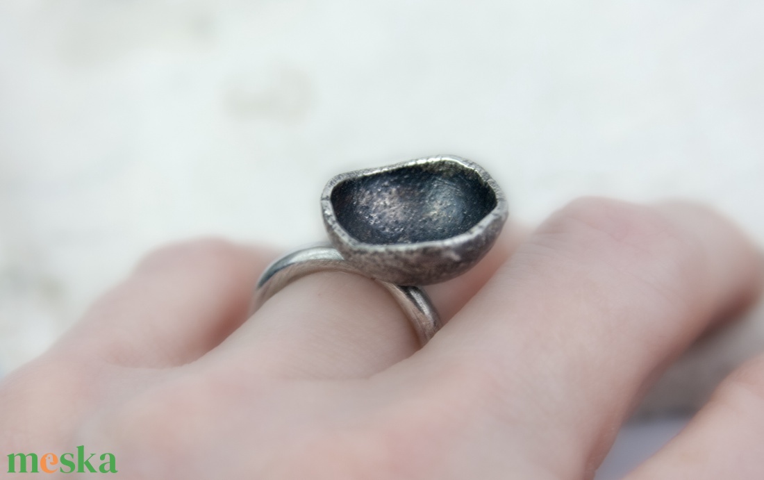 Void - ezüst gyűrű - ékszer - gyűrű - statement gyűrű - Meska.hu