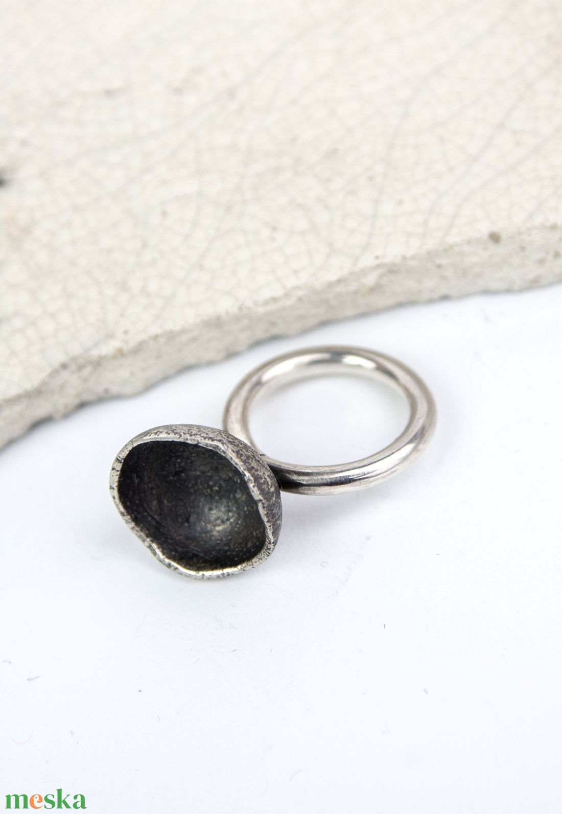 Void - ezüst gyűrű - ékszer - gyűrű - statement gyűrű - Meska.hu