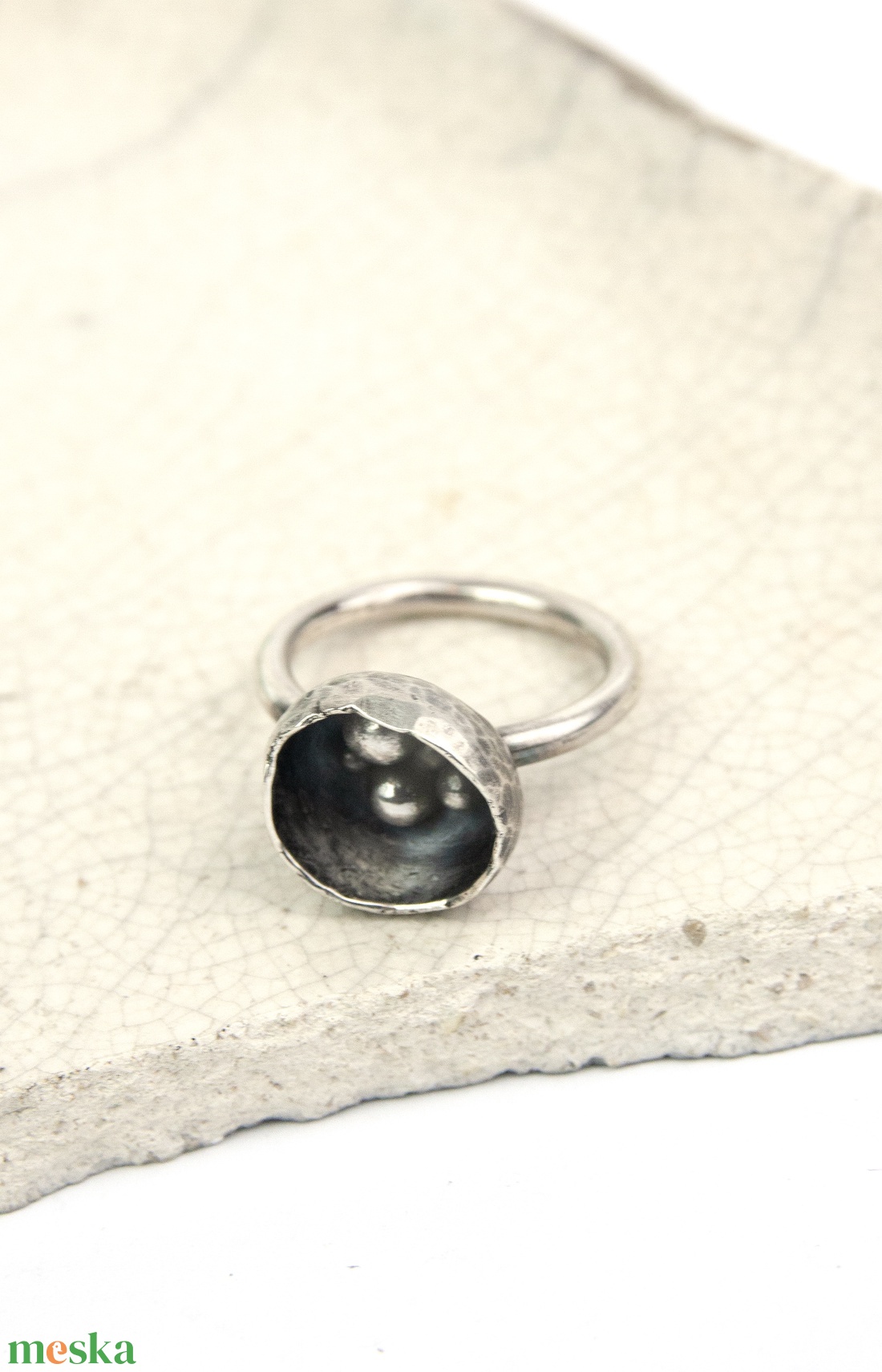 Csészegomba - ezüst gyűrű - ékszer - gyűrű - figurális gyűrű - Meska.hu