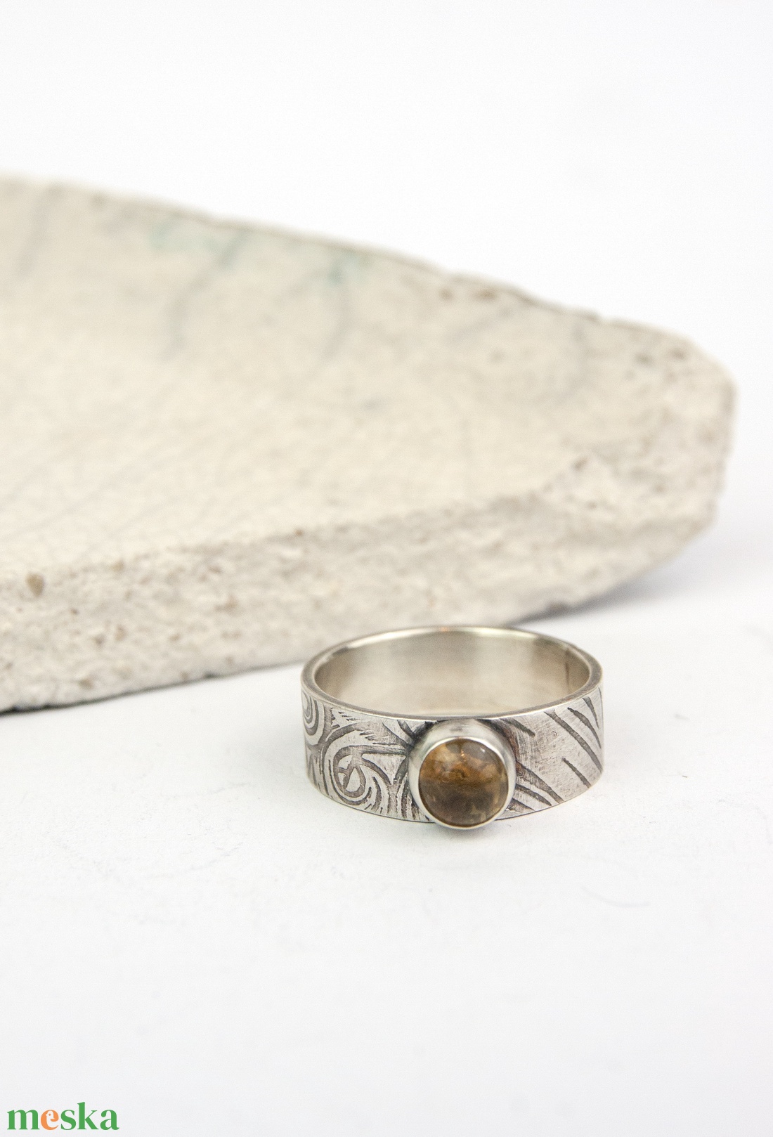 Napfonat - ezüst gyűrű citrinnel - ékszer - gyűrű - kerek gyűrű - Meska.hu