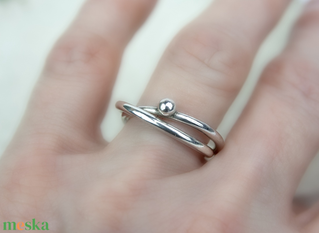 Orbit - ezüst gyűrű - ékszer - gyűrű - fonódó gyűrű - Meska.hu