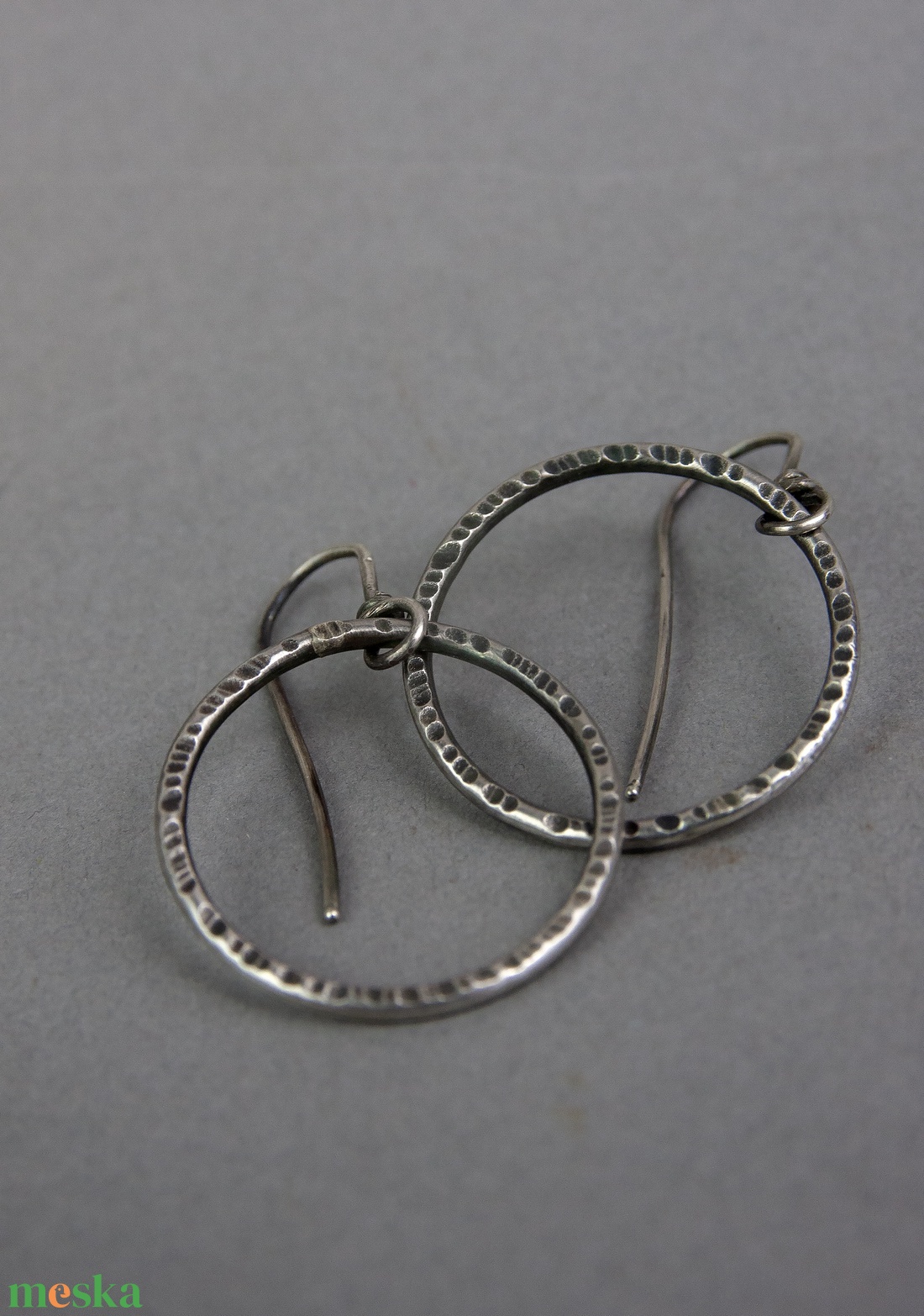 Infini - ezüst karika fülbevaló - ékszer - fülbevaló - karika fülbevaló - Meska.hu