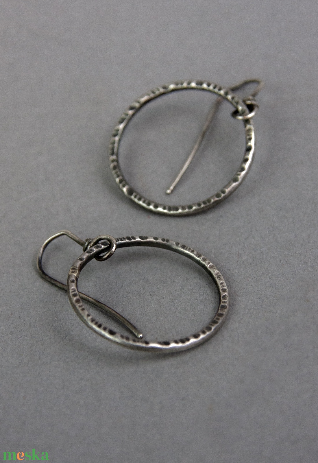 Infini - ezüst karika fülbevaló - ékszer - fülbevaló - karika fülbevaló - Meska.hu