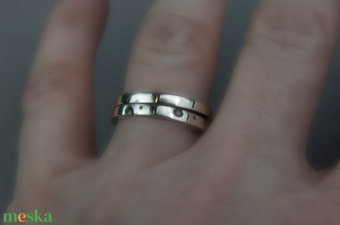 Duas - ezüst gyűrű - ékszer - gyűrű - vékony gyűrű - Meska.hu