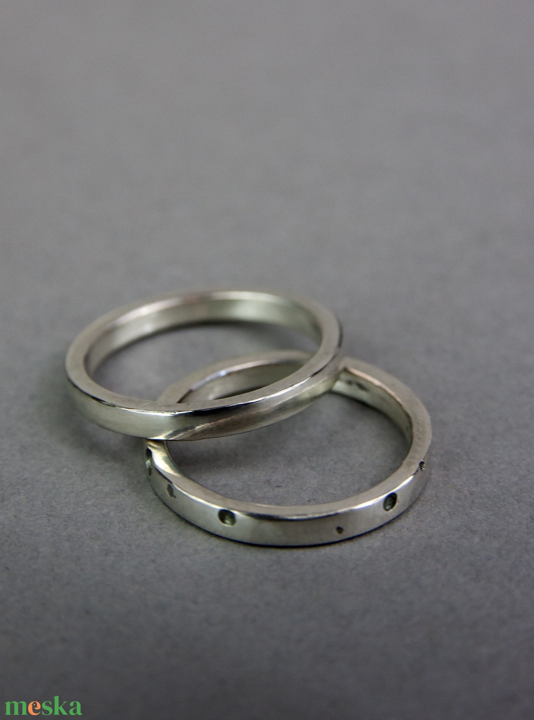Duas - ezüst gyűrű - ékszer - gyűrű - vékony gyűrű - Meska.hu