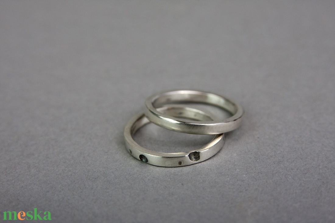Duas - ezüst gyűrű - ékszer - gyűrű - vékony gyűrű - Meska.hu