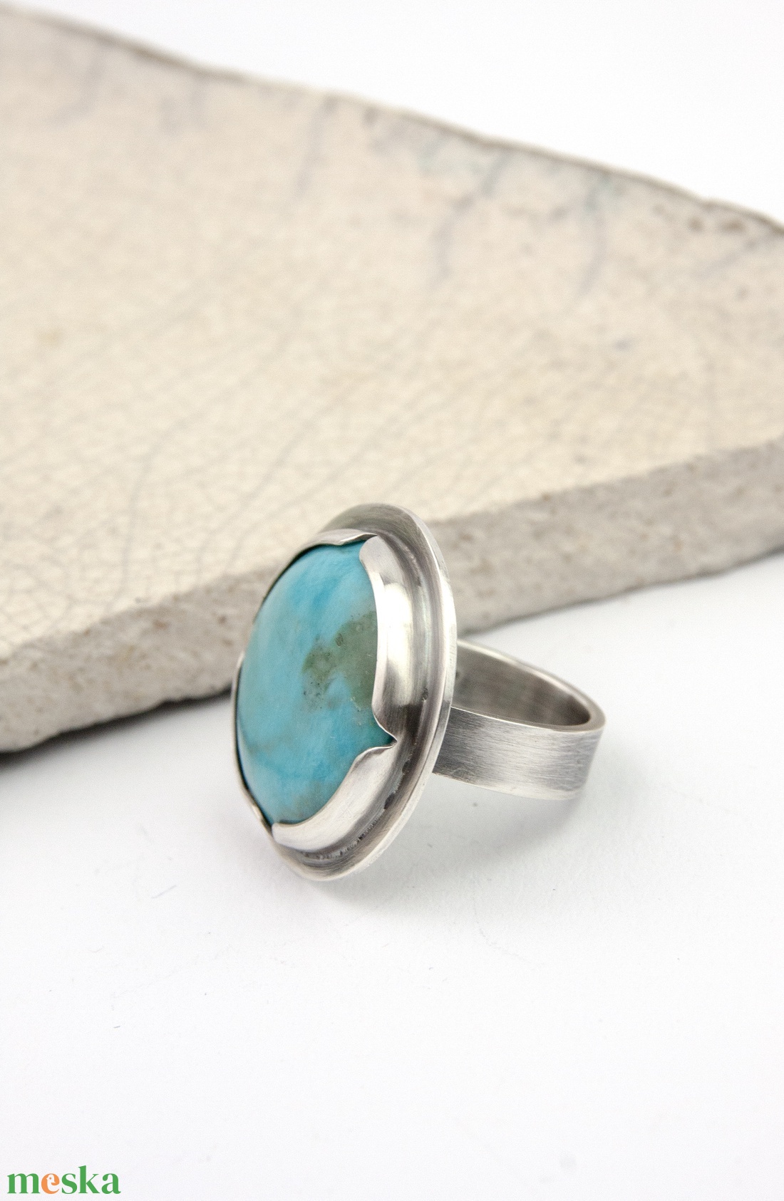 Arizóna blue - ezüst gyűrű türkizzel - ékszer - gyűrű - statement gyűrű - Meska.hu